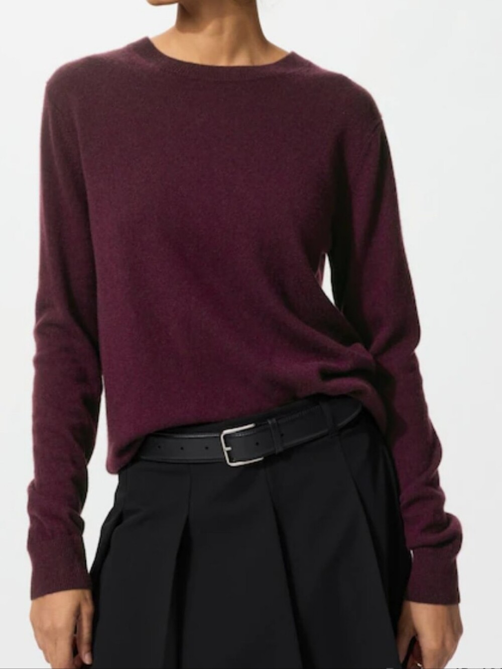 UNIQLO 100% Cashmere Sweater Red Wine Sz Small